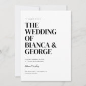 ベルモント結婚垂直 招待状 (正面)