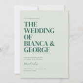 ベルモント ヴァーティカル ウェディング 招待状 (正面)