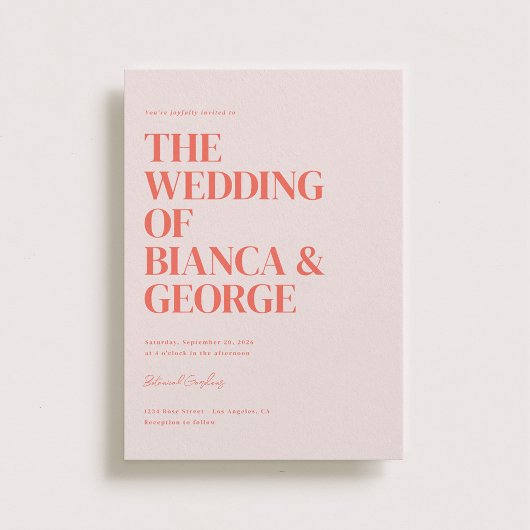 ベルモント ヴァーティカル ウェディング 招待状