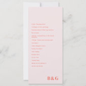 ベルモ結婚ント式プログラム (裏面)