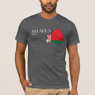 ベルラーシの旗の地図のワイシャツ Tシャツ
