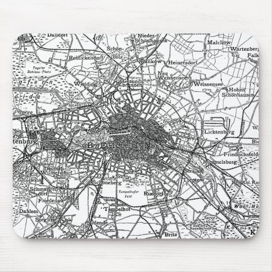 ベルリンおよび周囲Map (1911年) マウスパッド (正面)