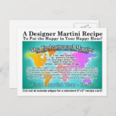 ベルリンのアンダーワールドツアーマルティーニのレシピカード ポストカード (正面/裏面)