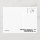 ベルリンのカイザー・ウィルヘルム記念教会 ポストカード (裏面)