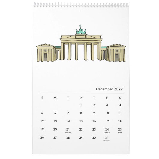 ベルリンのカレンダー2017年 カレンダー (12月 2027)