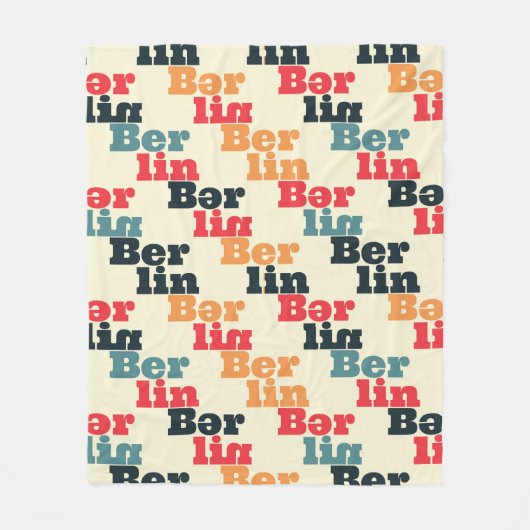 ベルリンのクリエイティブパターン。 フリースブランケット (正面)