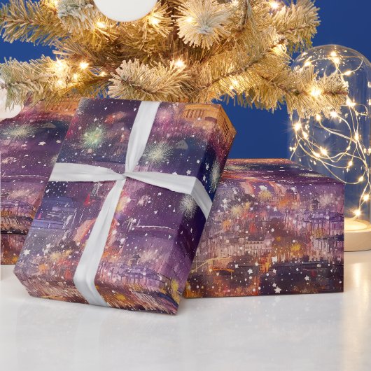 ベルリンのクリスマス&新年の水の色 ラッピングペーパー (クリスマス)