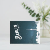 ベルリンのスカイラインby night, Berlin Germany – はがき (スタンド正面)