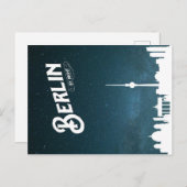 ベルリンのスカイラインby night, Berlin Germany – はがき (正面/裏面)