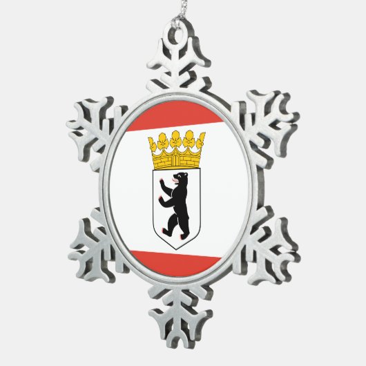ベルリンのスノーフレークペーターのクリスマス装飾旗 スノーフレークピューターオーナメント