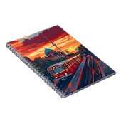 ベルリンのトワイライト：紫色の色相のスカイライン交響曲 ノートブック (右側)