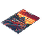 ベルリンのトワイライト：紫色の色相のスカイライン交響曲 ノートブック (左側)