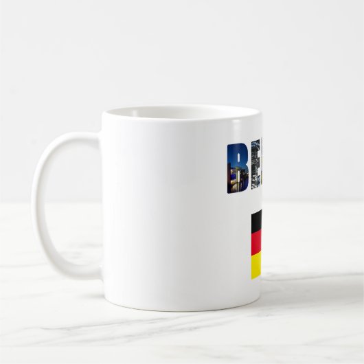 ベルリンのドイツ国旗 コーヒーマグカップ (左)