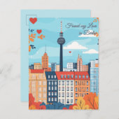 ベルリンのバレンタインデーに愛を見つけた ポストカード (正面/裏面)