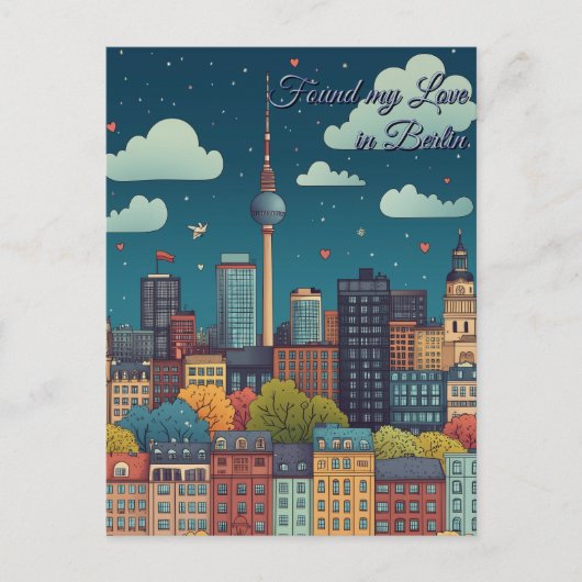 ベルリンのバレンタインデーに愛を見つけた ポストカード (正面)