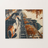 ベルリンのヴィンテージレーシングカー ジグソーパズル (横)