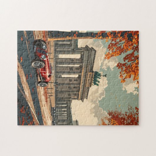 ベルリンのヴィンテージレーシングカー ジグソーパズル (横)