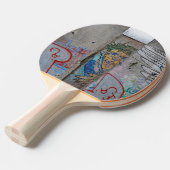 ベルリンの壁の落書きの芸術 卓球ラケット (正面アングル)