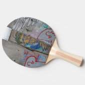 ベルリンの壁の落書きの芸術 卓球ラケット (横)