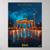 ベルリンの夜 – Brandenburger Gate Reflections ポスター (正面)