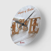 ベルリンの天使-欲求の翼 ラウンド壁時計 (傾斜)