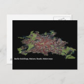 ベルリンの建物、自然、道路、水路 – プリント ポストカード (正面/裏面)