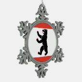 ベルリンの旗 スノーフレークピューターオーナメント (左)