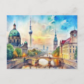 ベルリンの水の絵を描色 ポストカード (正面)