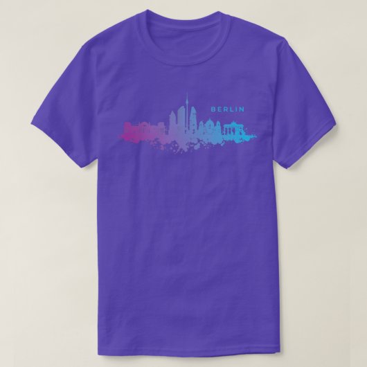 ベルリンの水の色スカイライン Tシャツ (デザイン正面)
