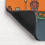 ベルリンのOberbaum橋の日没 マウスパッド (コーナー)