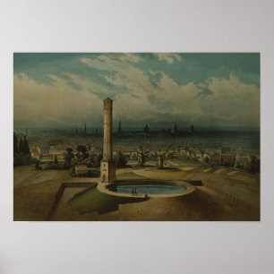 ベルリンのwaterworks、c.1860 ポスター