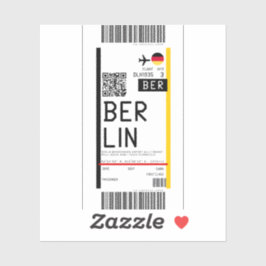 ベルリンへの搭乗券(BER) シール