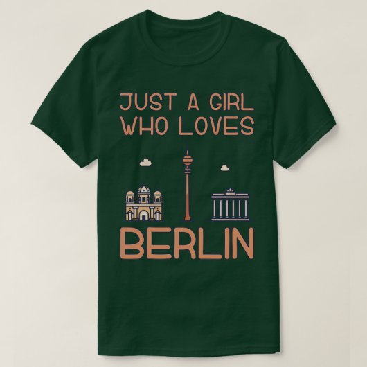 ベルリンを愛する女の子 Tシャツ (デザイン正面)