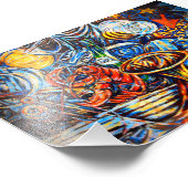 ベルリンウォールグラフィティアートワーク通りアートドイツ フォトプリント            (角)