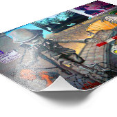 ベルリンウォールグラフィティアートワーク通りアートドイツ フォトプリント (角)