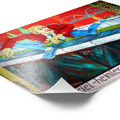 ベルリンウォールグラフィティアートワーク通りアートドイツ フォトプリント            (角)