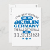 ベルリンウォールドイツ25周年 ポストカード (正面/裏面)