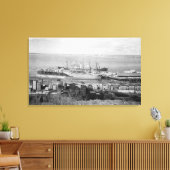 ベルリンガム、WA波止場材船図 キャンバスプリント (インサイチュ (リビング))