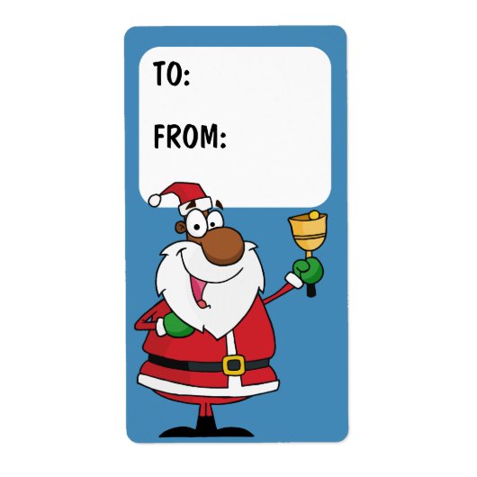 ベルリンギングブラックサンタギフトラベル ラベル (正面)