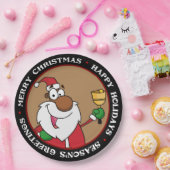 ベルリンギングブラックサンタクロース ペーパープレート (パーティー)