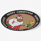 ベルリンギングブラックサンタクロース ペーパープレート (アングル)