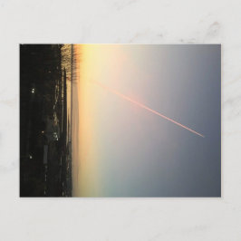 ベルリングハム湾に残る飛行機雲 ポストカード