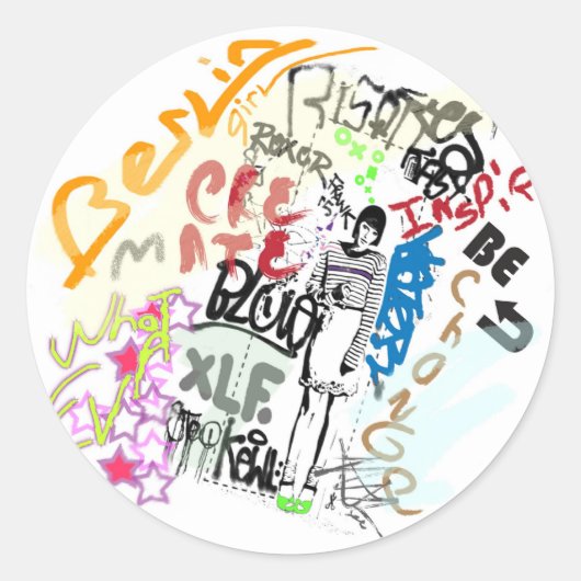 ベルリングラフィティガール ラウンドシール (正面)