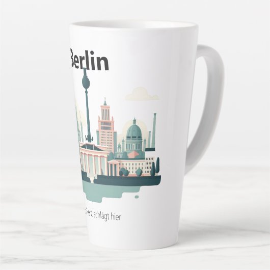 ベルリンスカイラインタッセハイマトリベプール カフェラテマグ (右アングル)