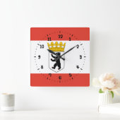 ベルリンスクエアウォールクロック国旗 スクエア壁時計 (ホーム)