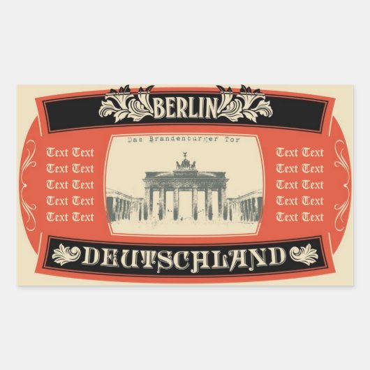 ベルリンステッカー 長方形シール (正面)