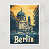 ベルリンドイツアートヴィンテージトラベルイラストレーション ポストカード (正面)