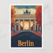 ベルリンドイツアートヴィンテージトラベルイラストレーション ポストカード (正面)