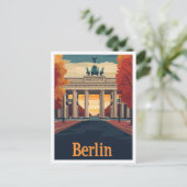 ベルリンドイツアートヴィンテージトラベルイラストレーション ポストカード (スタンド正面)