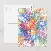 ベルリンドイツシティの地図 ポストカード (正面/裏面)